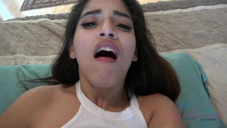 Gabriela Lopez comes over and you come over her tits.