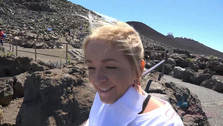 After a visit to the volcano, you creampie her pussy