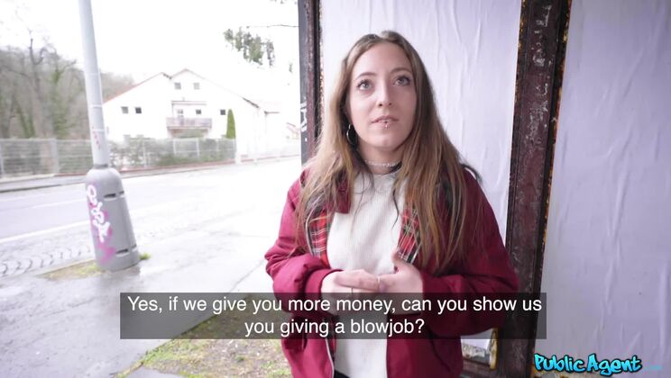 Punk babe fucked in public