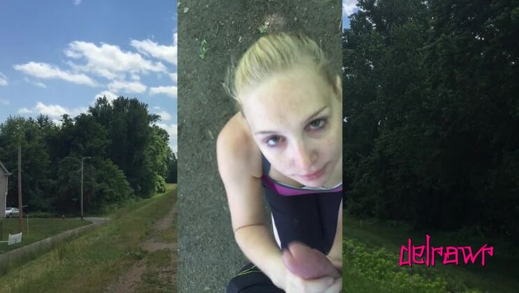 POV Outdoor Blow By the River After Working Out