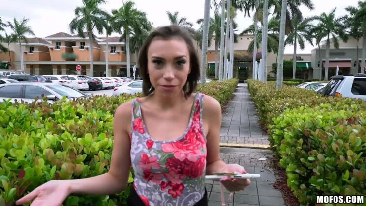 Sex-Obsessed Amber Fucked Outside