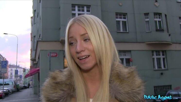 Prague Sucking - Blonde Lost In Prague Finds Herself Sucking On Stranger's Cock /  PublicAgent - PornTry.com
