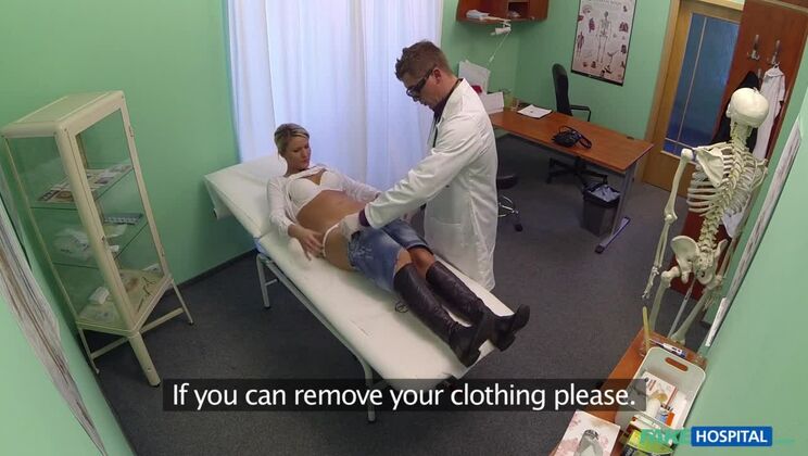Lucky patient is seduced by nurse and doctor