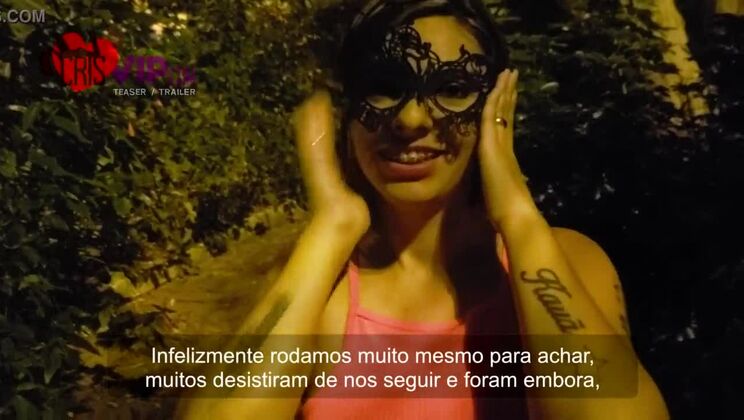 Dogging 4 - Cristina Almeida is pregnant and fucks with strangers on a hidden square at Mirante da Lapa - São Paulo - Brazil