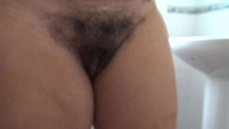 Step-Mom Susan Flashes Her Hairy Snatch to Eager Step-Son