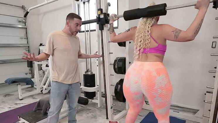 Lucky coach gets to bang his mature client with a massive butt