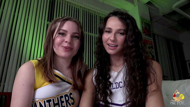 Teen Cheerleaders Liz Jordan & Adrianna Jade Caught by Lecherous Coach!