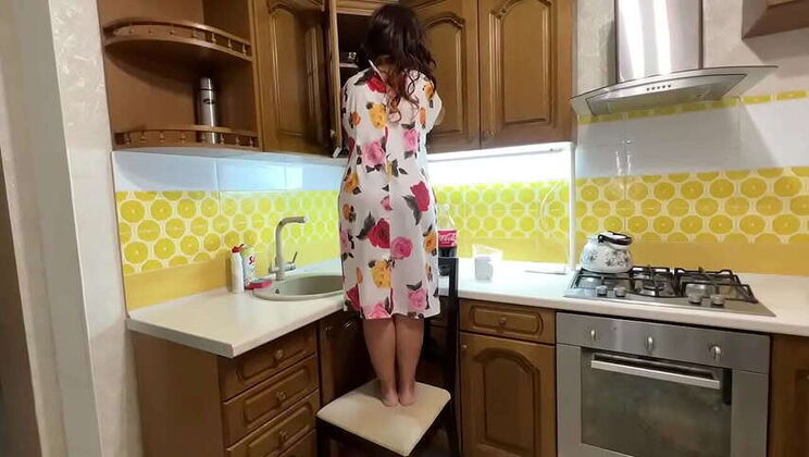 Secretly Peeked Under Her Skirt: Stepmom's Anal Surprise & Blowjob