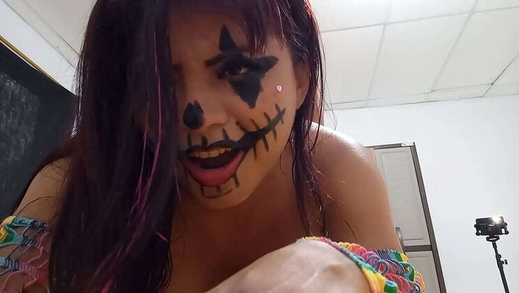 Horny Stepsister Proposes Wild Halloween Sex to Her Lucky Stepbrother