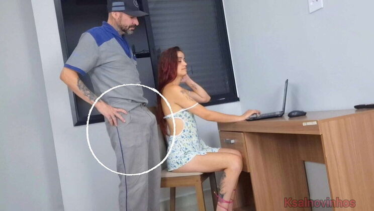 Redheaded Housewife Gets Dirty with Internet Guy