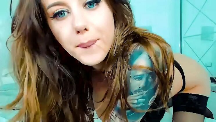 Blue-Eyed Cosplayer Fingered in Sexy Costume - Drown in Her Beauty