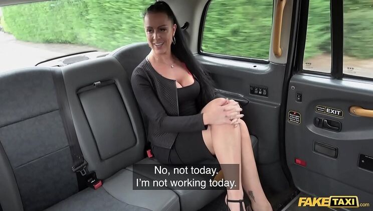 Texas Patti's Wild Fake Taxi Ride: Blowjob & Rough Sex in Red Lingerie