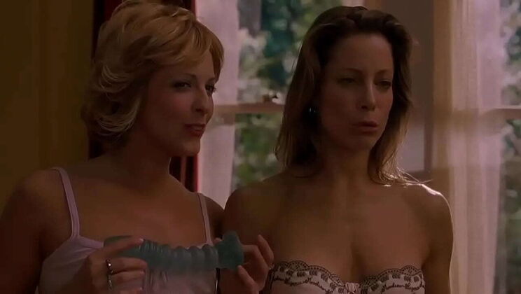 Hot Blonde and Brunette Lesbians in Lingerie - American Pie 2 Best Scene