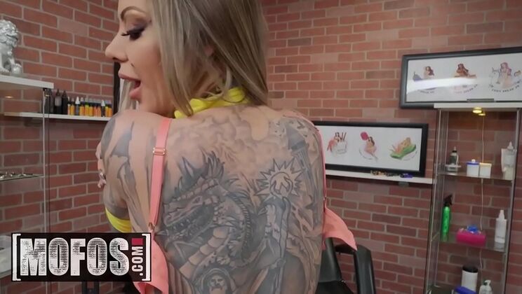 Karma RX Gets Anal Fuck in Tattoo Parlor - Big Tits & Big Ass Action