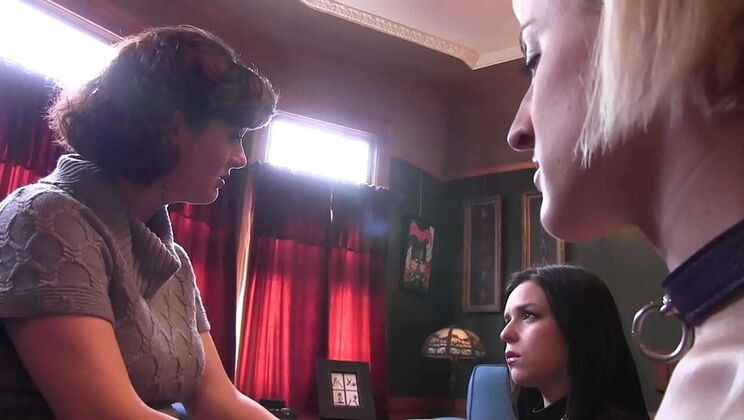 Lesbian BDSM Strapon Domination - Femdom Ass Eating & Rough Licking