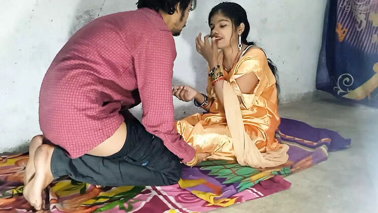 Hot Hindi Audio HD Porn: My New Girlfriend Fucks Me on Kitchen Floor at Night