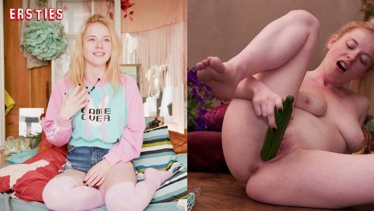 Blonde German Amateur Mia Adler Masturbates with Sex Toy on Kitchen Table - HD Solo