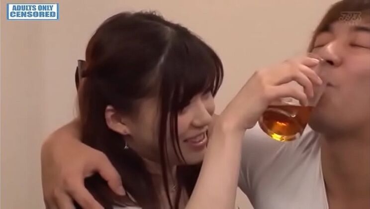 Japanese Cheating Wife Fucks Coworker While Husband Watches