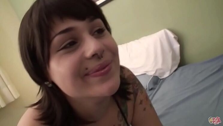 Hot Latina Brunette with Natural Tits and Tattoos in Doggystyle - Argentina PutaLocura