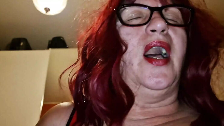 Curvy Redhead Wife with Big Natural Tits at Work