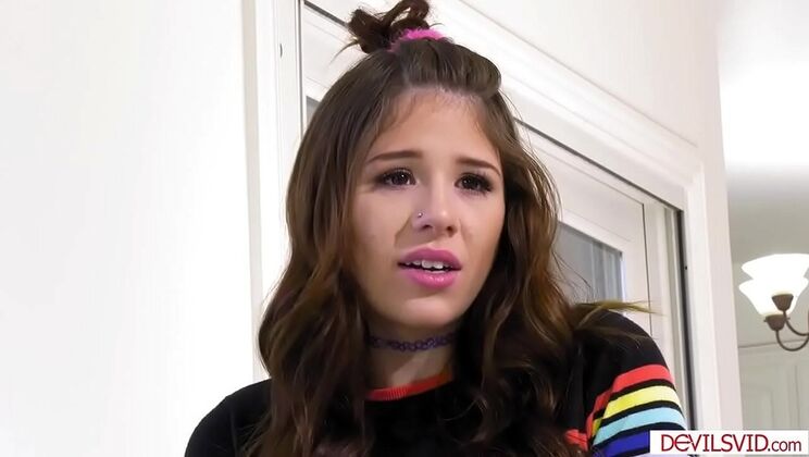 Young brunette Isabell Moon gets anal from stepdad