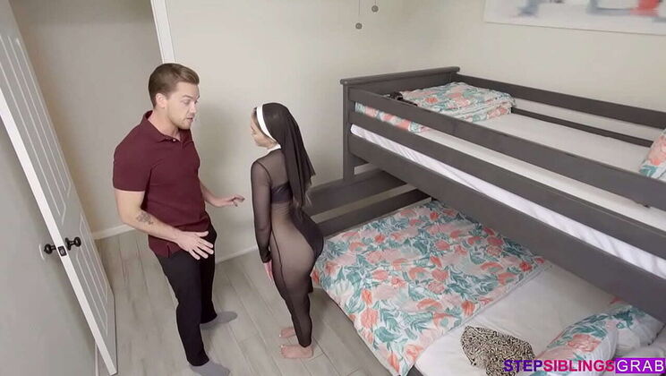 Kenzie Madison Wild Stepbrother Fuck with Blowjob and Deepthroat