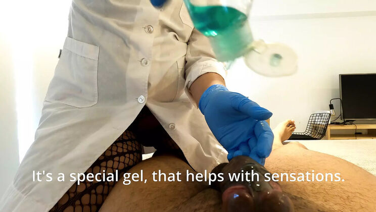 Gentle Doctor Fixes My Sensitivity Problem with Big Cumshot - MILF in Stockings