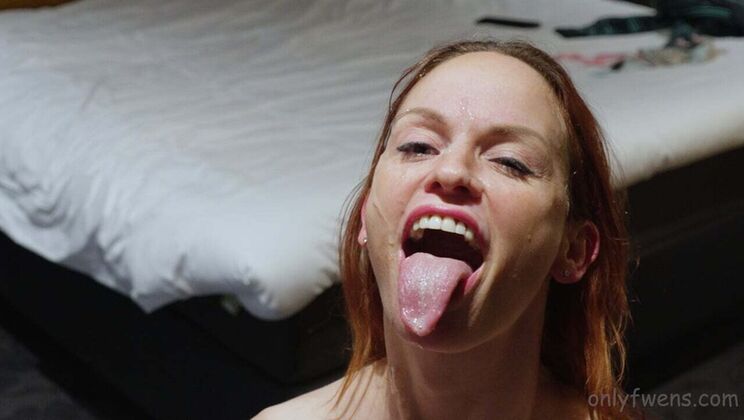 Amateur MILF model gets a massive facial after hot hotel sex with big dick