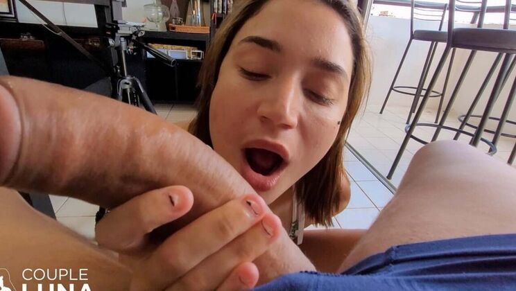 Smiling Teen Brunette Takes Big Dick Anal - Doggy Style Fuck in HD