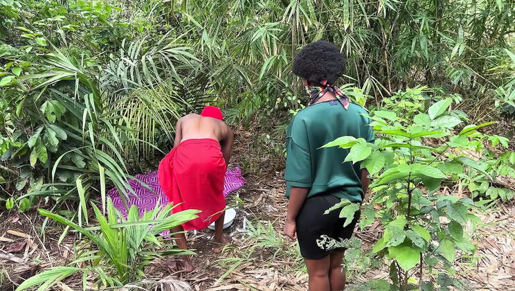 Native Doctor Fucks Curvy Lady in Jungle Shrine - Big Natural Tits & Ass