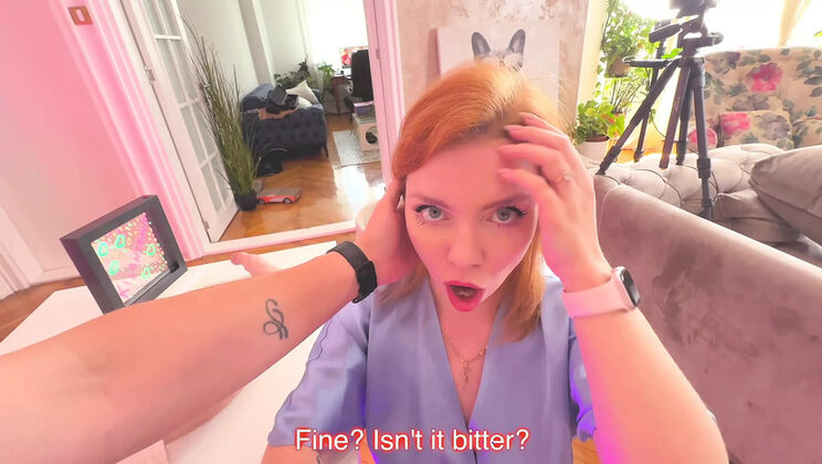 Hot Redhead Kisankanna Quits Vaping to Suck Big Dick - Deep Throat & Face Fuck