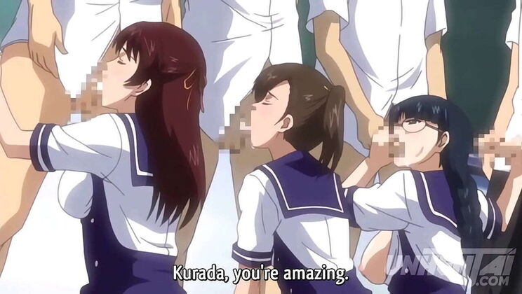 Hot Asian Schoolgirls Fuck in Hentai Gangbang - Subtitled Sex