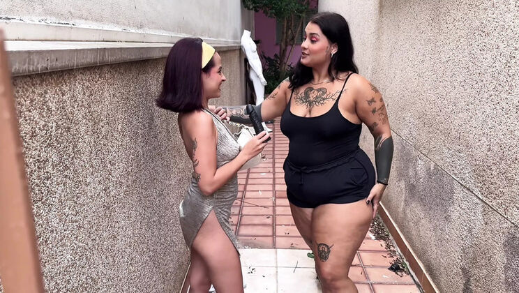 BBW Brazilian MILF Seduced at Carnival - Abandoned House Lesbian Sex