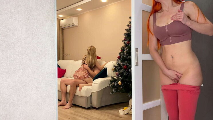 Russian Redhead Cheats on NYE - Fucking Wife's Sister Doggystyle & Cowgirl - Amateur Creampie with Subtitles