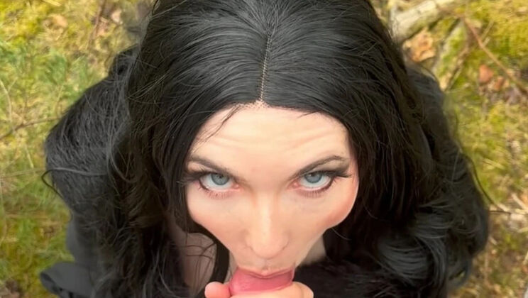 Yennefer & Geralt Wild Forest Fuck - Big Tit BBW Cosplay Blowjob & Creampie