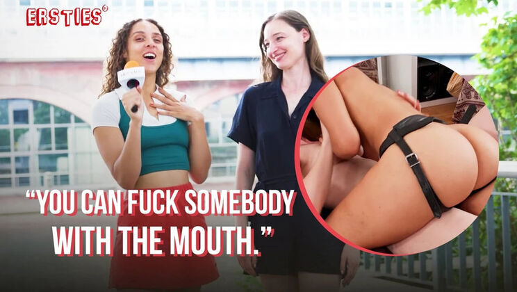 Hot German Lesbians Teach How to Use a Strap On - Passionate Amateur Sex