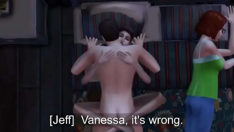 Teen Girl Next Door Seduces Married Man at Halloween Party - Sims 4 Sex Animation