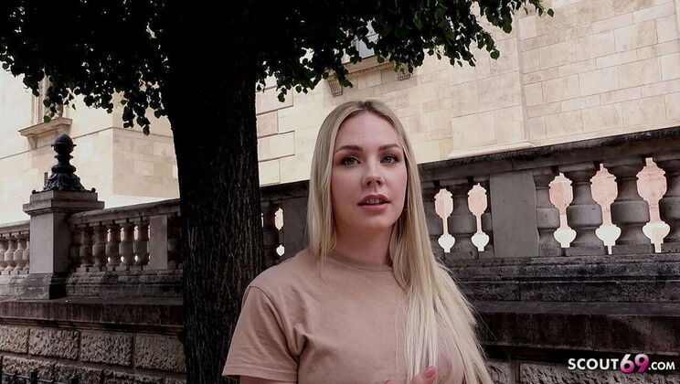 German Teen Angie Lynx Gets Picked Up and Rough Fucked in Public - Raw Street Casting Sex