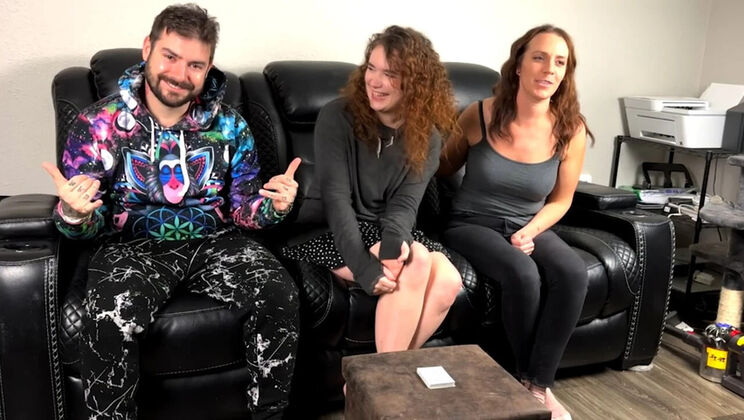 Caralynn & Marco Play Slap Jack Strip & Suck Game with 2 Hot Babes - Threesome Fun