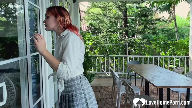Hot Amateur Fingering Bound Girl in White Stockings - Helpless & Tied Up