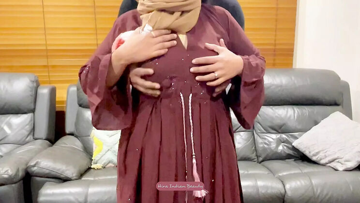 Hot Desi MILF Hira in Hijab - Big Ass Press & Pussy Fingering - Romantic Muslim Sex