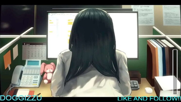 Hot Office Hentai - Coworker Shows Off Her Ass in Gameplay #1