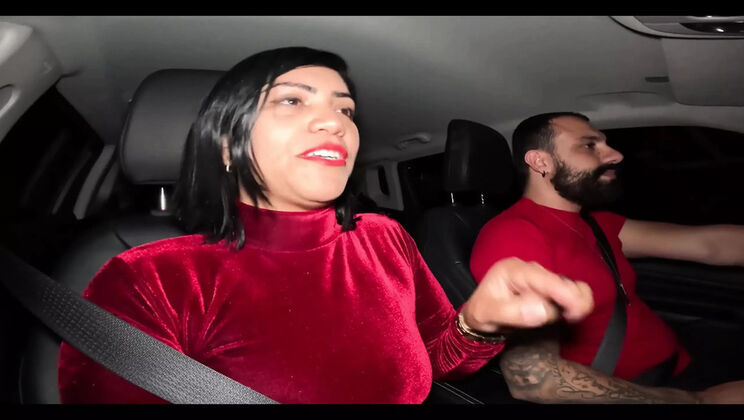 Hot Wife Takes Raw Cock in Car - Nicoly Mattos Fucked Hard by Husband