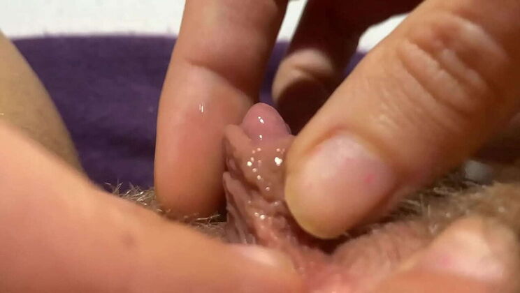 Cutieblonde Huge Clit Jerking & Squirting Orgasm Closeup - Tight Pink Pussy