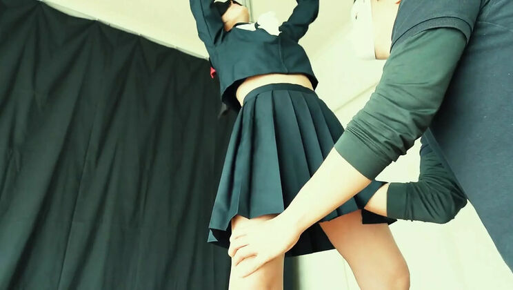 Desperate Wet Pussy Fingered in Schoolgirl Bondage - Ushirosugatanomiki
