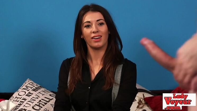 Sexy British Brunette Dominates Loser in Stockings & High Heels - CFNM Humiliation JOI