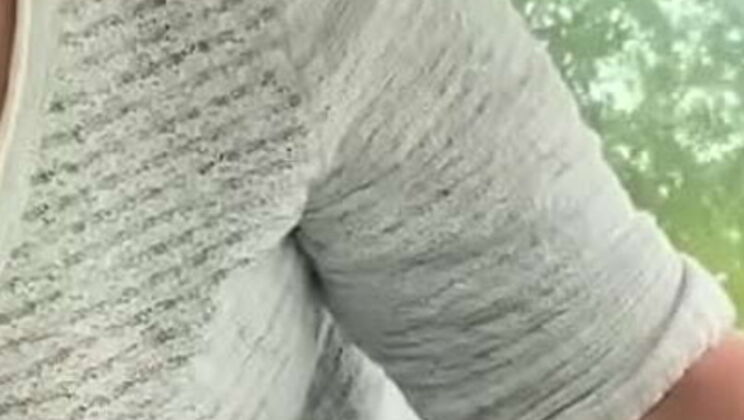 Thick PAWG caught sucking BBC in public - tits out!