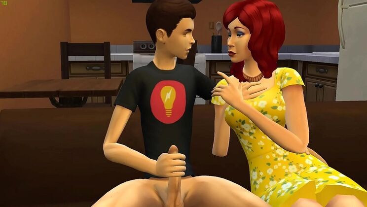 StepSon Fucks Hot Redhead StepMom First Time - Amateur MILF Sex