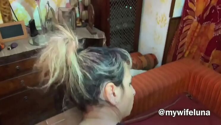 Hot Wife Luna Takes Big Cock and Dildo in Her Ass - DP Action!