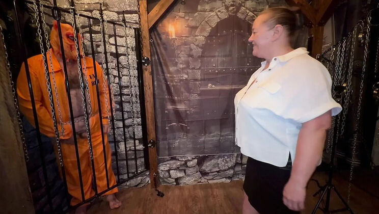 Governess Domination: Piggy Slave Humiliated in Dungeon with Big Tits and Body Hair Fetish